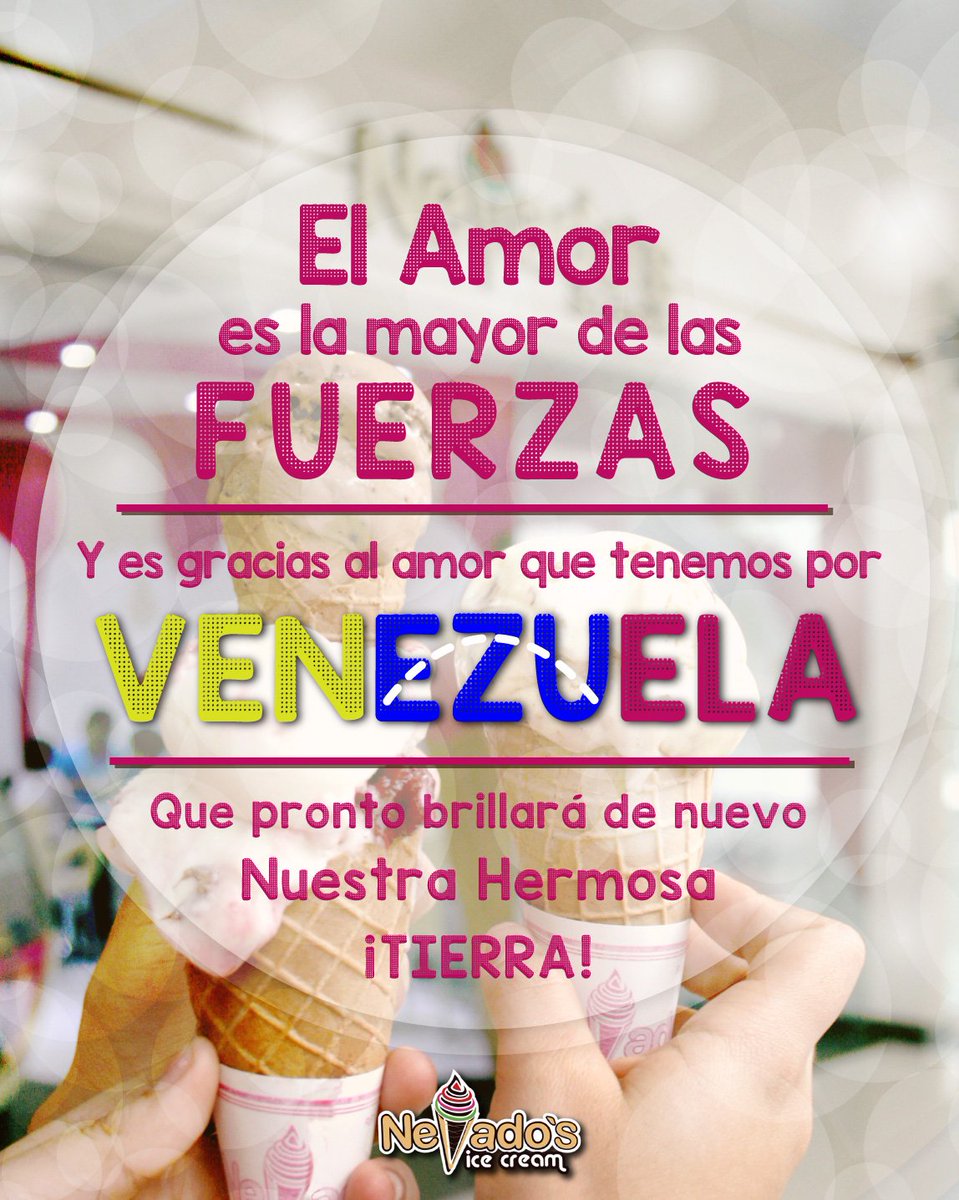 NevadosIceCream's tweet photo. Tengamos fé, ¡Lo mejor está por venir! ¡Que viva Venezuela!

#Venezuela #Amor #Paz #Progreso #Esperanza #Alegría #NevadosIceCream https://t.co/emMYlp3fAd