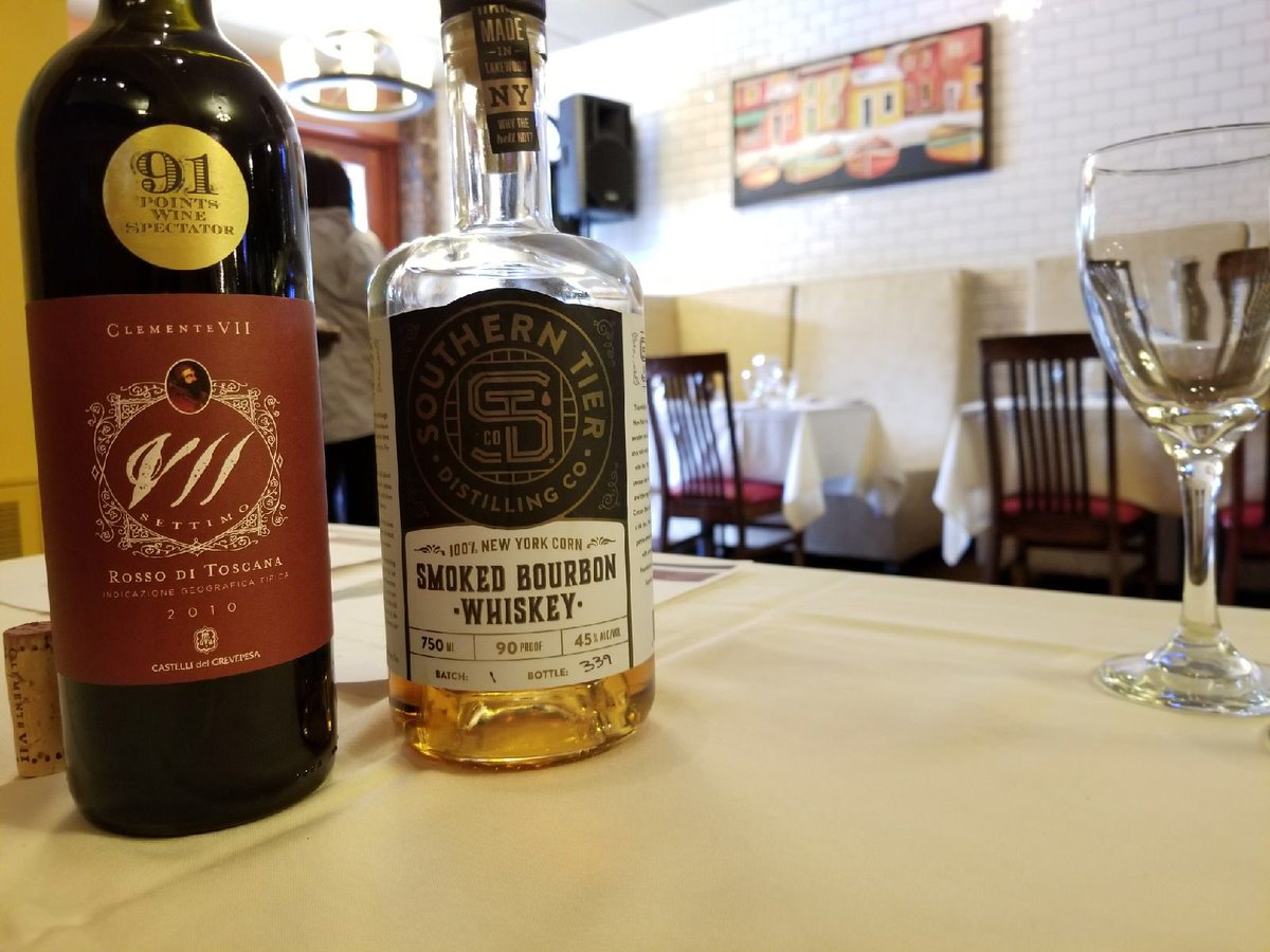 Busy night at Eagle! Laura has these beauties at a sampling at <a href="/osteriasalinany/">osteriasalinaauburn</a> in #Auburn- #supertuscan #southerntier #bourbon