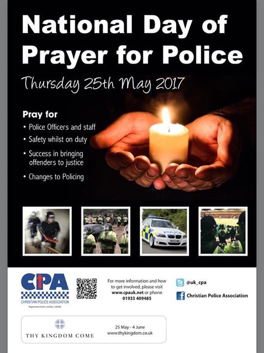 Date for your diaries: Thurs 25th May - National Day of Prayer for Police. #prayer #police