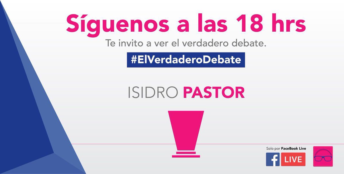 Sigamos #ElVerdaderoDebate con @IsidroPastor_ a las 6 horas. https://t.co/TtOWH4NhzV