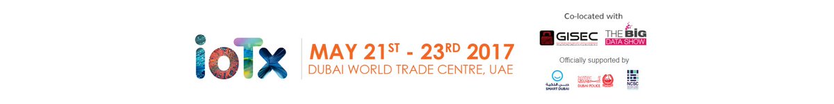 SetInfotech's tweet image. ioTx 2017
May 21st - 23rd 2017
Dubai World Trade Centre - UAE