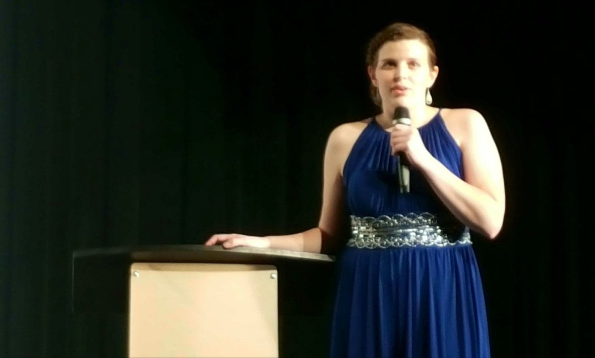 schisnell's tweet image. Sarah Lewan of @Project_Sunset welcomes us to the Black Tie fundraiser.  @ROHS_Interact