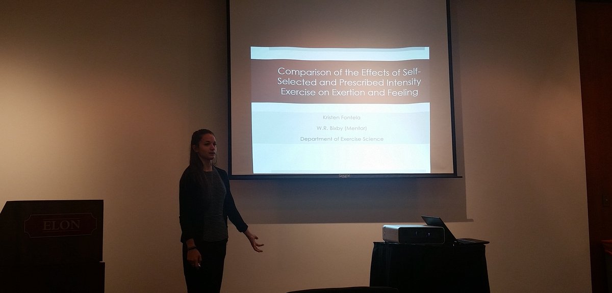 Kristen Fontela gave an interesting presentation on Self-Selected vs. Prescribed Intensity Exercise on Exertion and Feeling #SURF2017