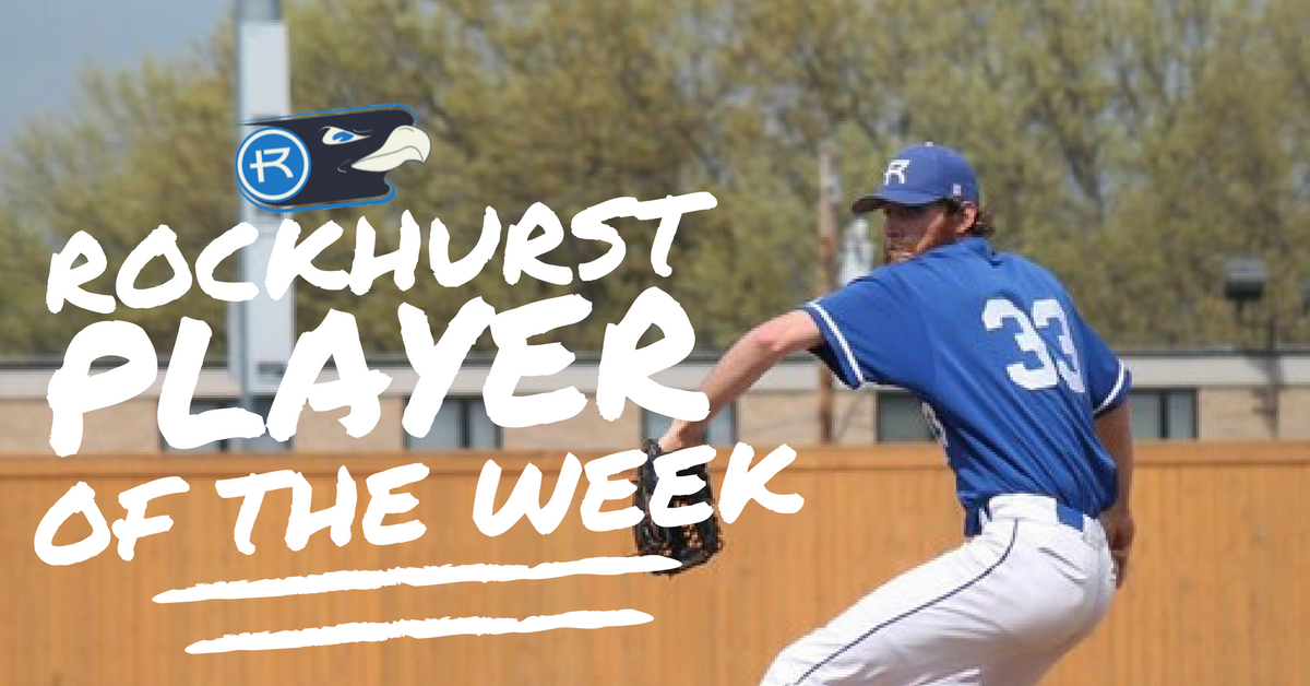 RUhawks's tweet photo. Andrew Ellwanger is the Rockhurst Male Player of the Week. He held Drury to one run over seven innings in a 5-1 win Monday. #RUHawks https://t.co/2HqFbmtcjD