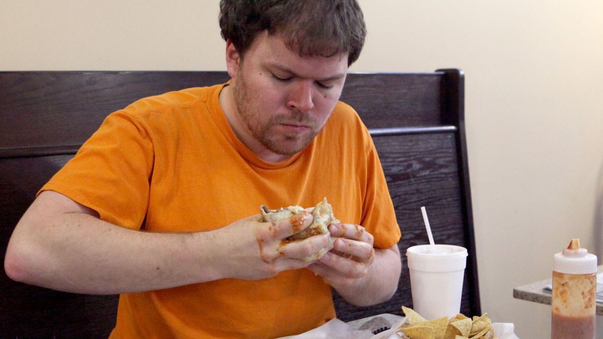 TheOnion's tweet photo. Battle Of Wits With Unwieldy Burrito Nears Thrilling Endgame https://t.co/KgELkzZglI https://t.co/ocLicTwZvO