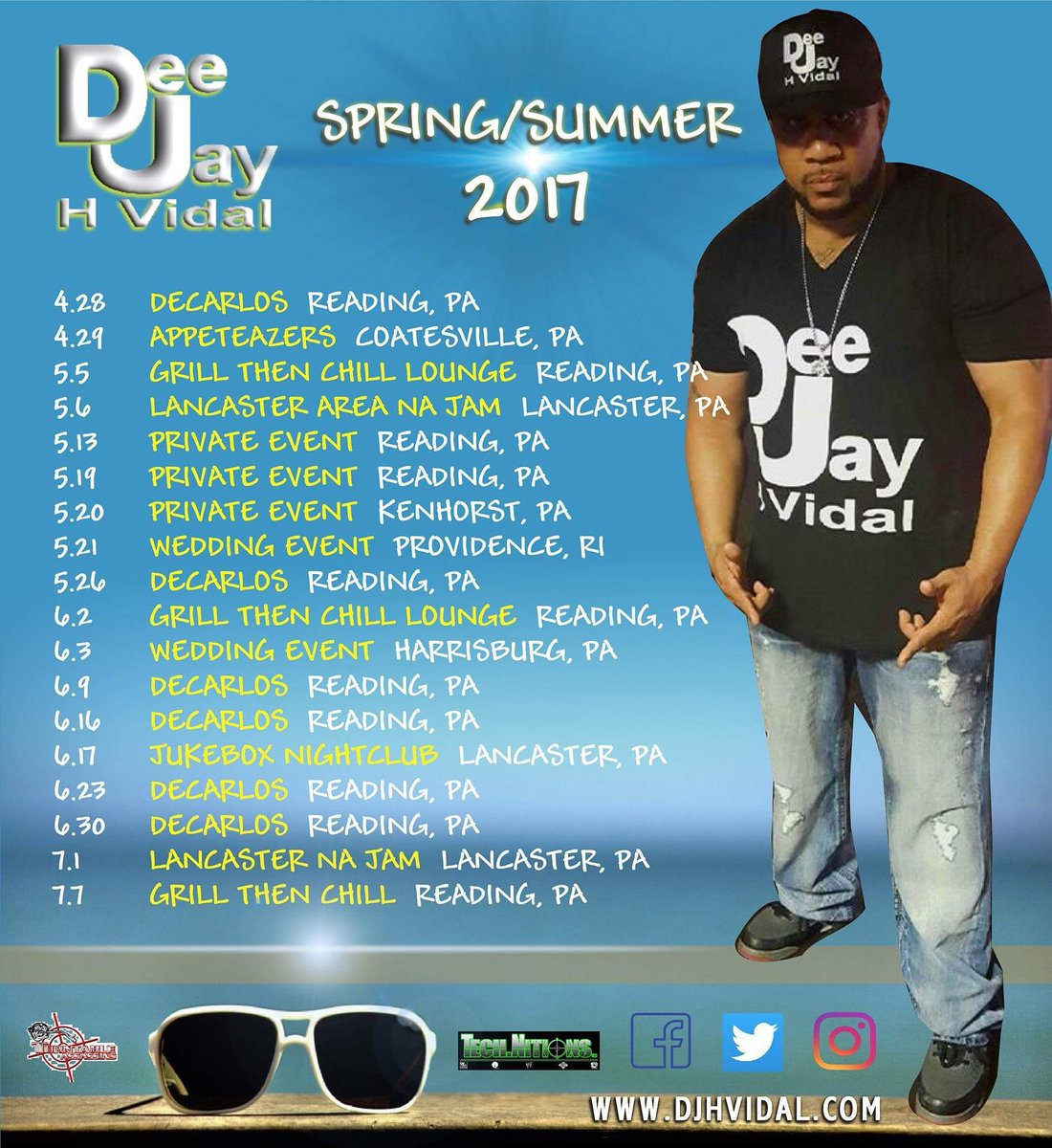 Spring/Summer 2017 schedule djhvidal.com
