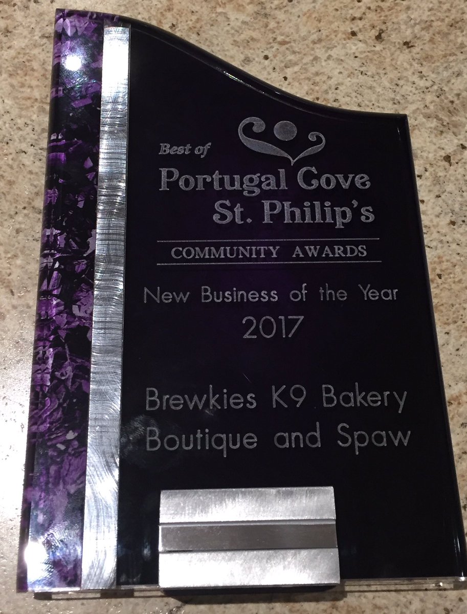 Brewkies1's tweet photo. Brewkies has won New Business of the Year at the Portugal Cove-St. Phillips Community Awards. Thank you to our staff and customers https://t.co/dYu34MVRbC