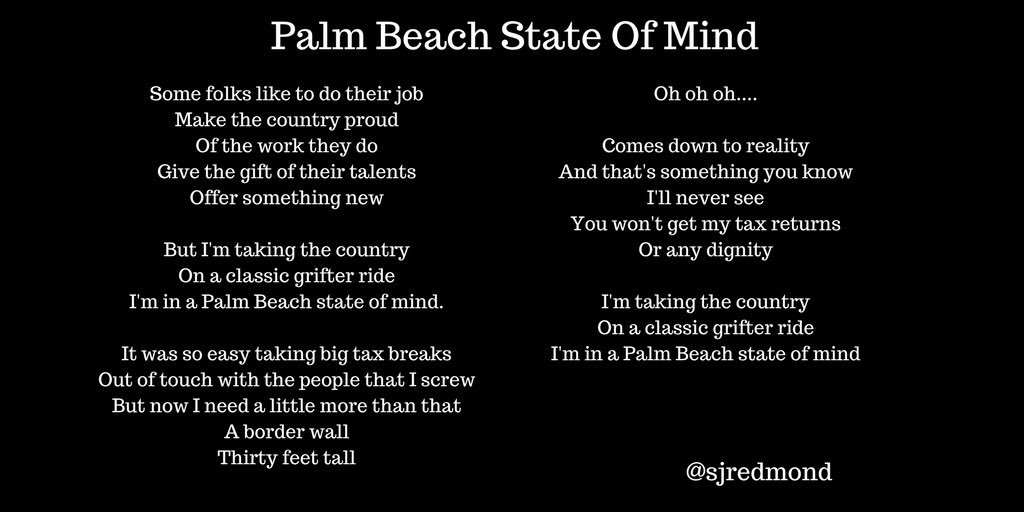 Happy birthday Billy Joel
New York State of Mind
Palm Beach State of Mind
 