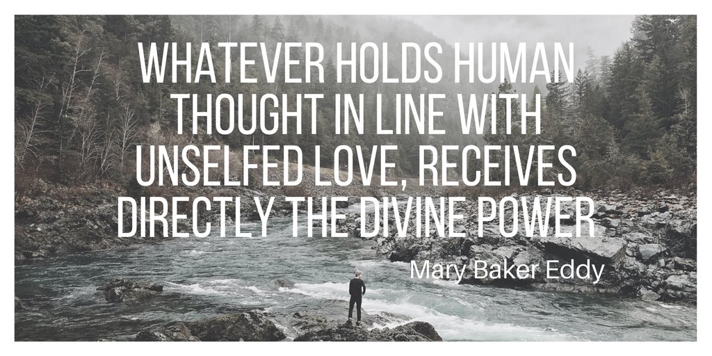 WitneyLizzie's tweet image. Loved this lift this morning! 'Divine Love is always there for you' christianscience.com/christian-heal… #ChristianScience #DailyLift