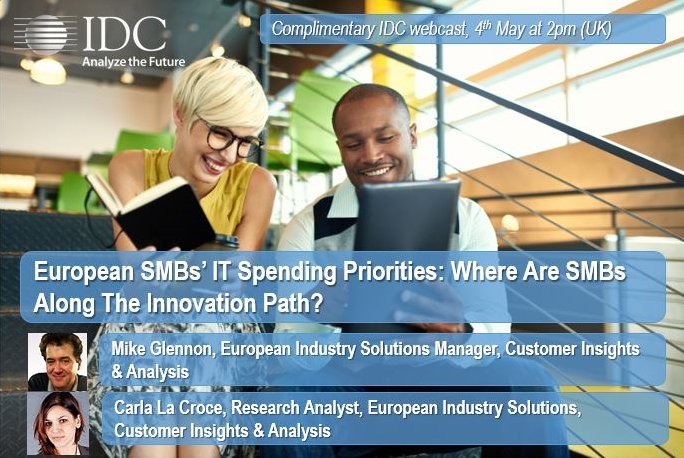 Follow us on May 4th on Western European #SMB IT spending #priorities and #Innovationaccelerators  
Register here
event.on24.com/wcc/r/1399767/…