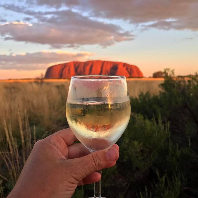 There's nothing like a glass of wine to celebrate finally making it to #Uluru (via IG/collectingmomentsintime) #RestaurantAustralia