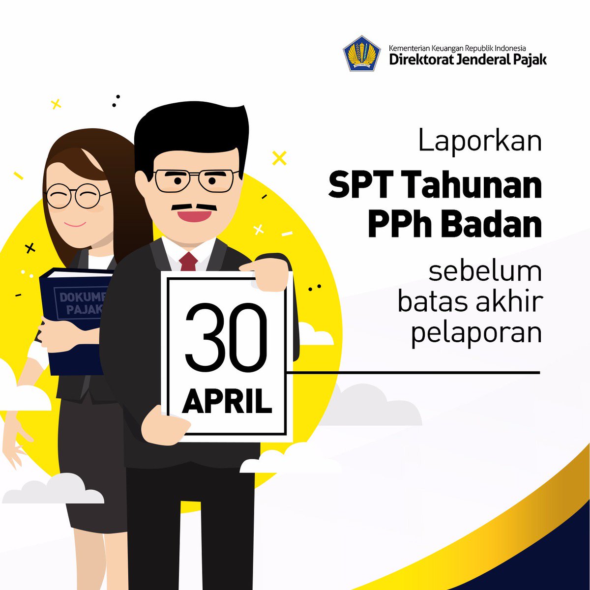 Pajakkitauntukkita در توییتر Ingat Batas Waktu Penyampaian Spt Pph Badan Adalah 30 April 2017 Lapor Segera Ya Kaaak