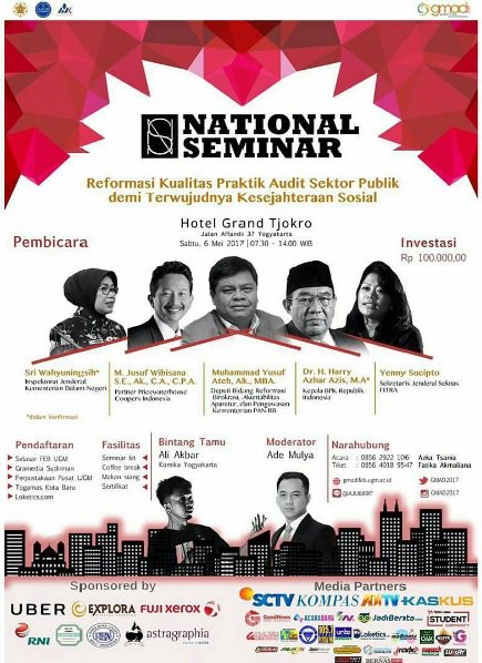 Seminar Gadjah Mada Accounting Days w/ M.Yusuf Ateh, H.Harry Azhar, dll | 6 Mei, Grand Tjokro | HTM 100K - ow.ly/nsQx30baUar @GMAD2017