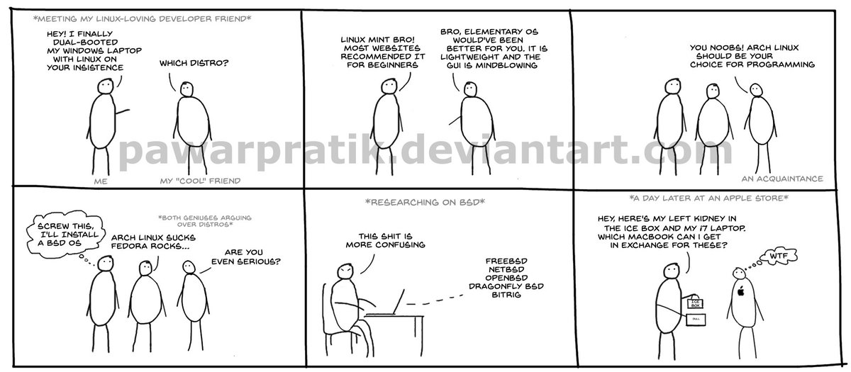 pratikboipawar's tweet image. Being &quot;cool&quot; amongst your developer peers is tough #linuxnoob #linux #developer