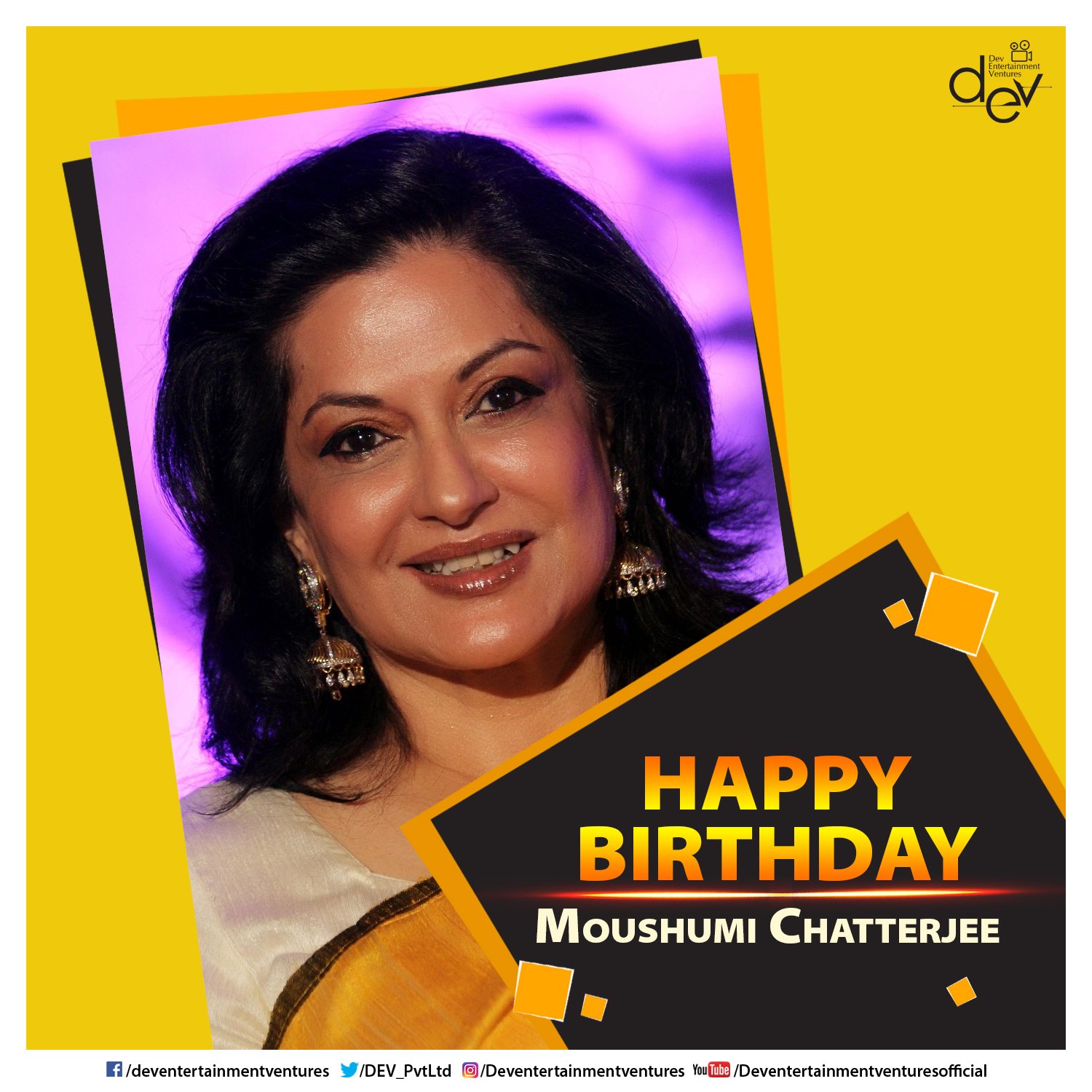 Beauty & Charm never fades for our evergreen actress. Happy Birthday Moushumi Chatterjee. 