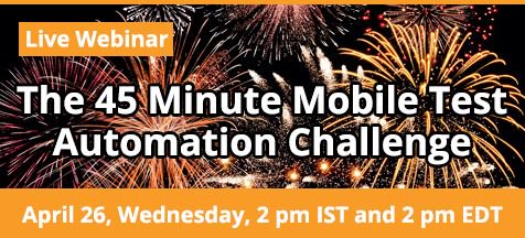 Experitest's tweet image. Join us in one hour for the Mobile Test Automation Challenge. 
goo.gl/Q3TKJ6

#CICD #mobiletestautomation