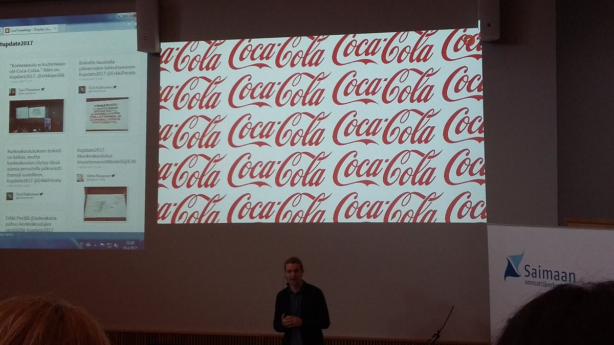 SavoniaAMK's tweet image. Korkeakoulutuksen brändiä ei rakenneta samalla lailla kuin coca-colalle. Korkea laatu puhuu puolestaan. #update2017