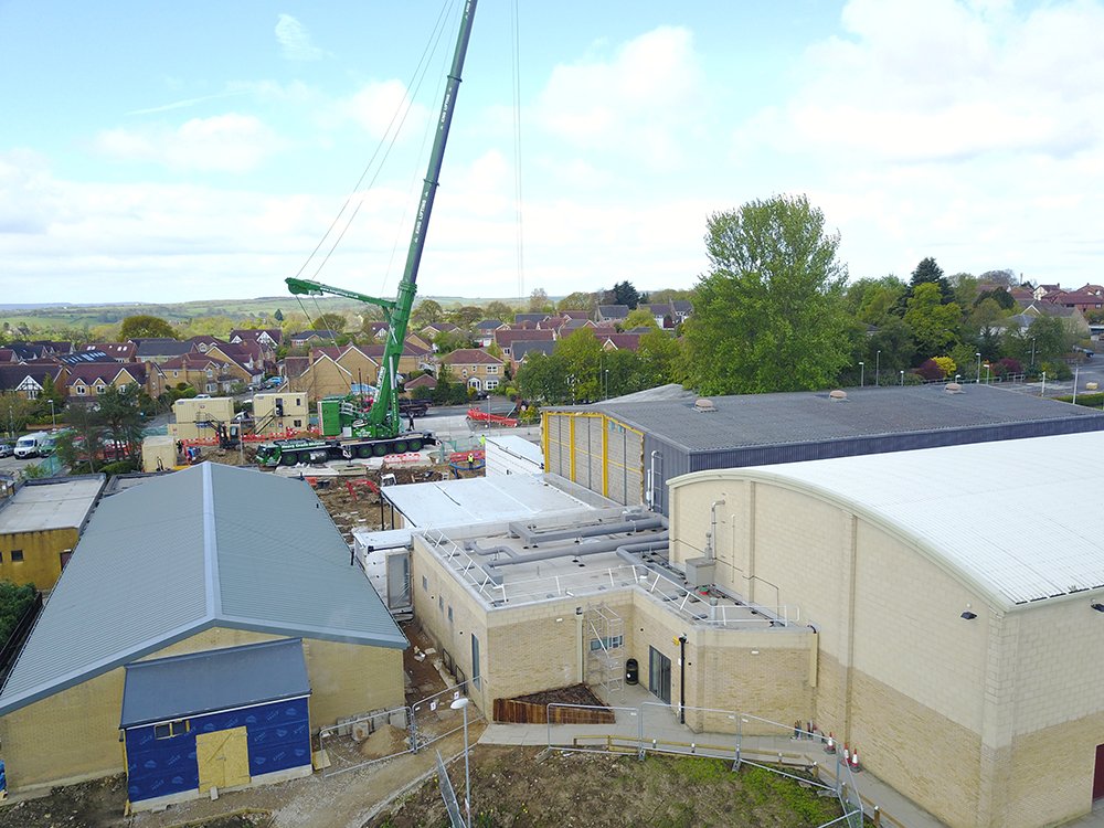 AshvilleCollege's tweet image. The Sports Centre project has reached an exciting stage, with building modules arriving all week #CampusDevelopment @SportAshville