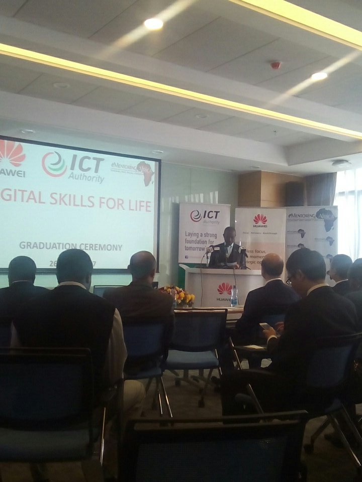 Chief Guest CS @mucheru remarks at @Huawei #DigitalSkillsForLife graduands c/o @ICTAuthorityKE & @emaKENYA cc @KITOSAfrica