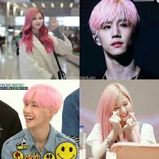 사바 Mark Got7 And Sana Twice Same Color Hair Pink Gotwice Markandsana Forevercouple Like4like