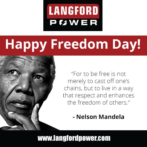 LangfordPower's tweet photo. Wishing all South African's a Happy Freedom Day Tomorrow! 
#FreedomDay #SouthAfrica #Power #socialmedia https://t.co/78t2VLEEKI
