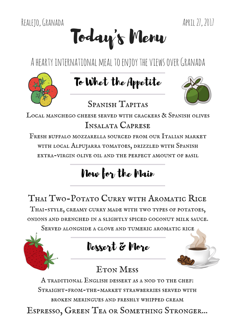 Concierge_99's tweet photo. 1 @EatWith_es lunch: €50
@canva designed menu: FREE
Meal w @buddlemug &amp; @siamac over rooftops of #Granada: Priceless
https://t.co/6fl850v9ni https://t.co/weT2xsDOSb
