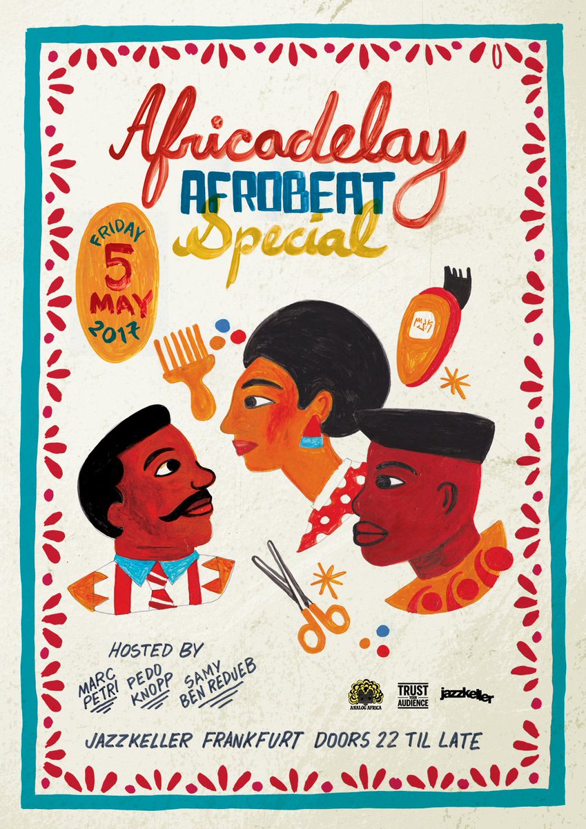 analogafrica's tweet photo. Africadelay - Afrobeat Special in Frankfurt, come May the 5th #afrobeat #analogafrica #polyrythmo #nigeria #cotonou #lagos #accra #ghana https://t.co/ZmUTHbKPeb