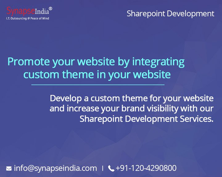 SynapseIndia's tweet image. View more details: bit.ly/2o7doHB
#SynapseIndia #MicrosoftProgramming #WebApplicationDevelopment #SharepointDevelopment