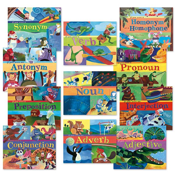 Steph_Coad's tweet photo. These books would be an effective resource to use to teach about parts of speech #acuedu_p https://t.co/HELkfZviHg