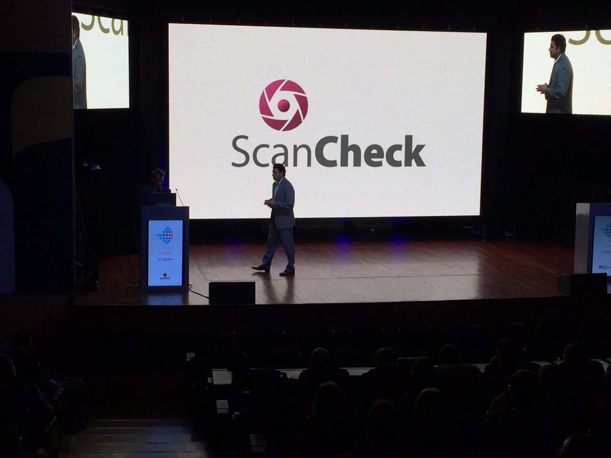 DigitalBankLA's tweet photo. Con la presentación de #ScanCheck se inicia la primera ronda de #Startups del #DigitalBankMontevideo https://t.co/Dn4I1U0cxi