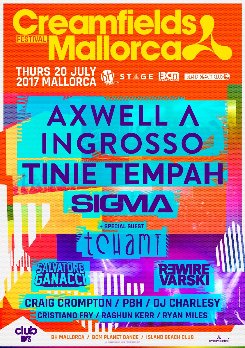 CreamMallorca's tweet photo. Join us on Thursday 20th July 2017 an EPIC unmissable 16 hour party! 🎉🎉🎉

#CreamfieldsMallorca #Mallorca https://t.co/WIGIO8cPlZ