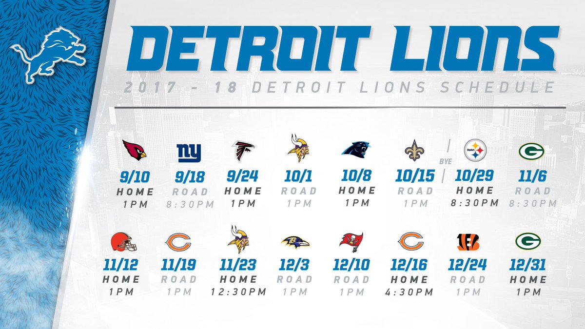 Detroit Lions Schedule Printable