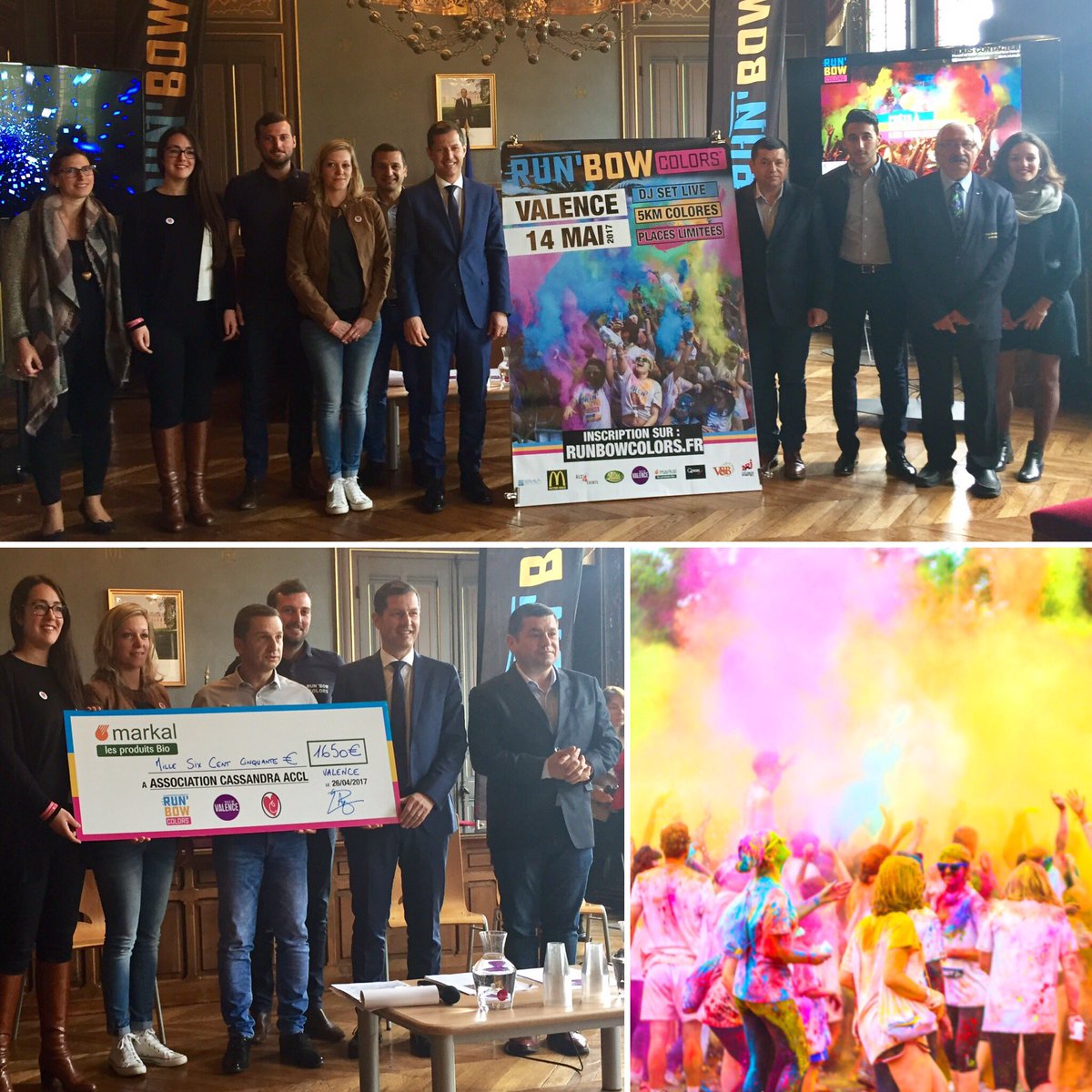 AssoACCL's tweet photo. 1650€ remis à l'@AssoACCL par @Markal_bio à la conférence de presse @RunBowColors @VilledeValence #Merci https://t.co/uXxZ4cEibf