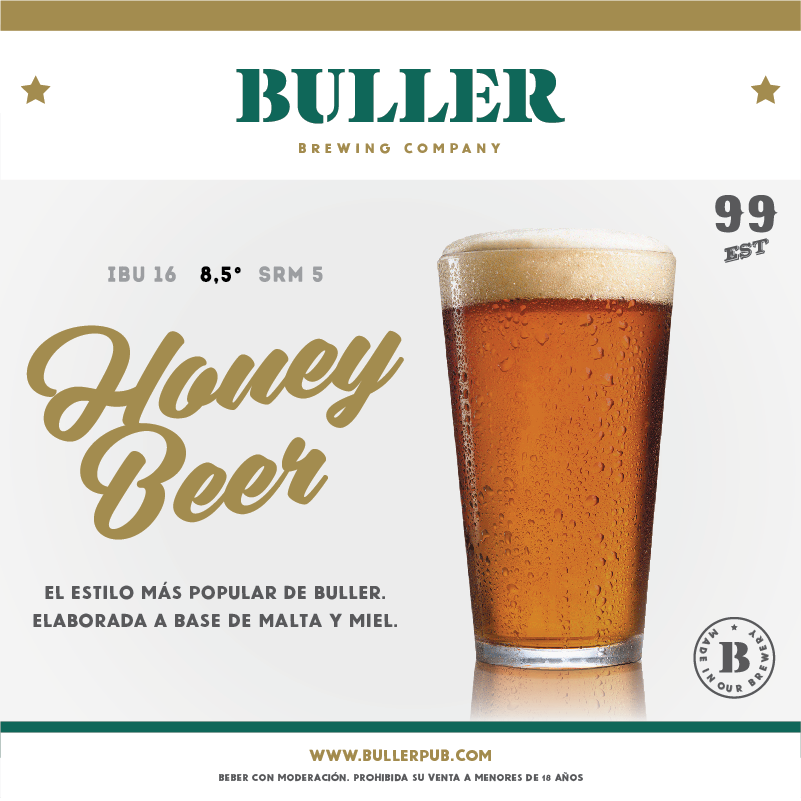 Bullerdowntown's tweet photo. La más elegida es la HONEY>elaborada a base de malta y miel for export, proveniente del sur de la pcia de Bs. As. #Honey #Buller #Downtown https://t.co/KHlREr2E46