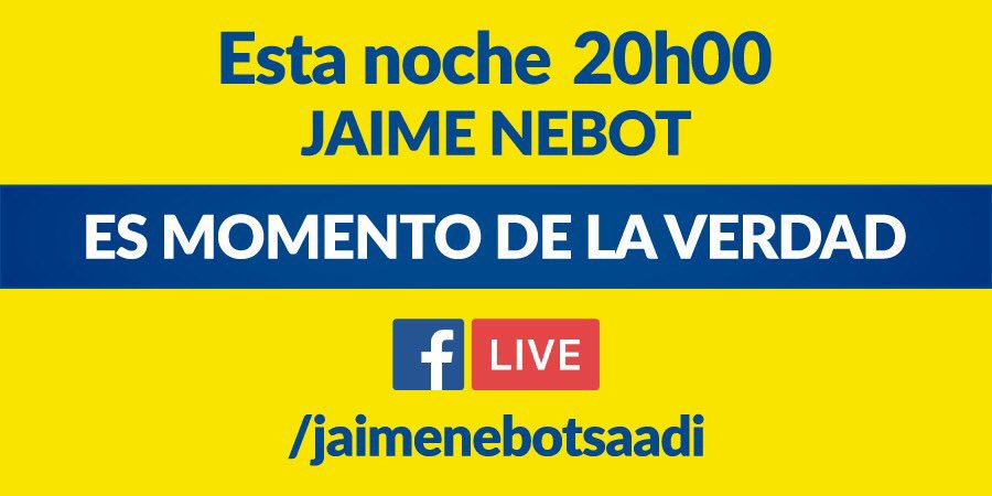 jaimenebotsaadi's tweet photo. Esta noche es momento de la verdad... https://t.co/PGpqqZhMQM