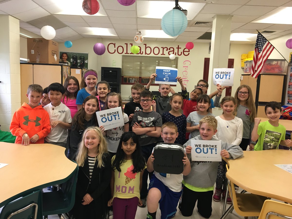 GVSD_ITS's tweet image. Check out Ms. Mack's 3rd gr Ss who broke out of Custodian Games in under 20 minutes! @breakoutEDU @GarnetValleyES #teamwork #puzzlemasters