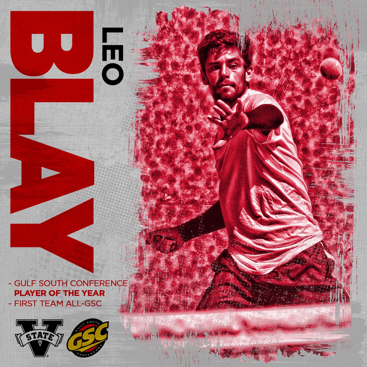 Valdosta State Blazers (@blazerathletics) on Twitter photo Congratulations to Leo Blay of <a href="/VSUtennis/">VSU Tennis</a>, who was just named First Team All-GSC and the Gulf South Conference Player of the Year! 🔥🎾🔥 Congratulations to Leo Blay of <a href="/VSUtennis/">VSU Tennis</a>, who was just named First Team All-GSC and the Gulf South Conference Player of the Year! 🔥🎾🔥
