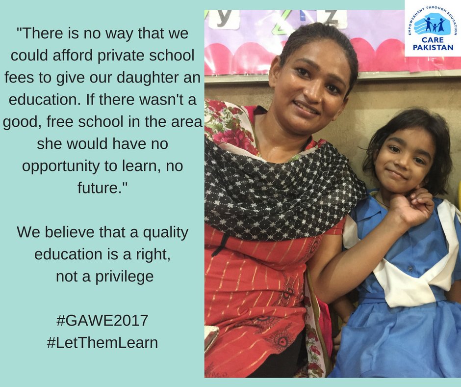 A quality education is everyone's right, not the privilege of a few. #GAWE2017 #LetThemLearn