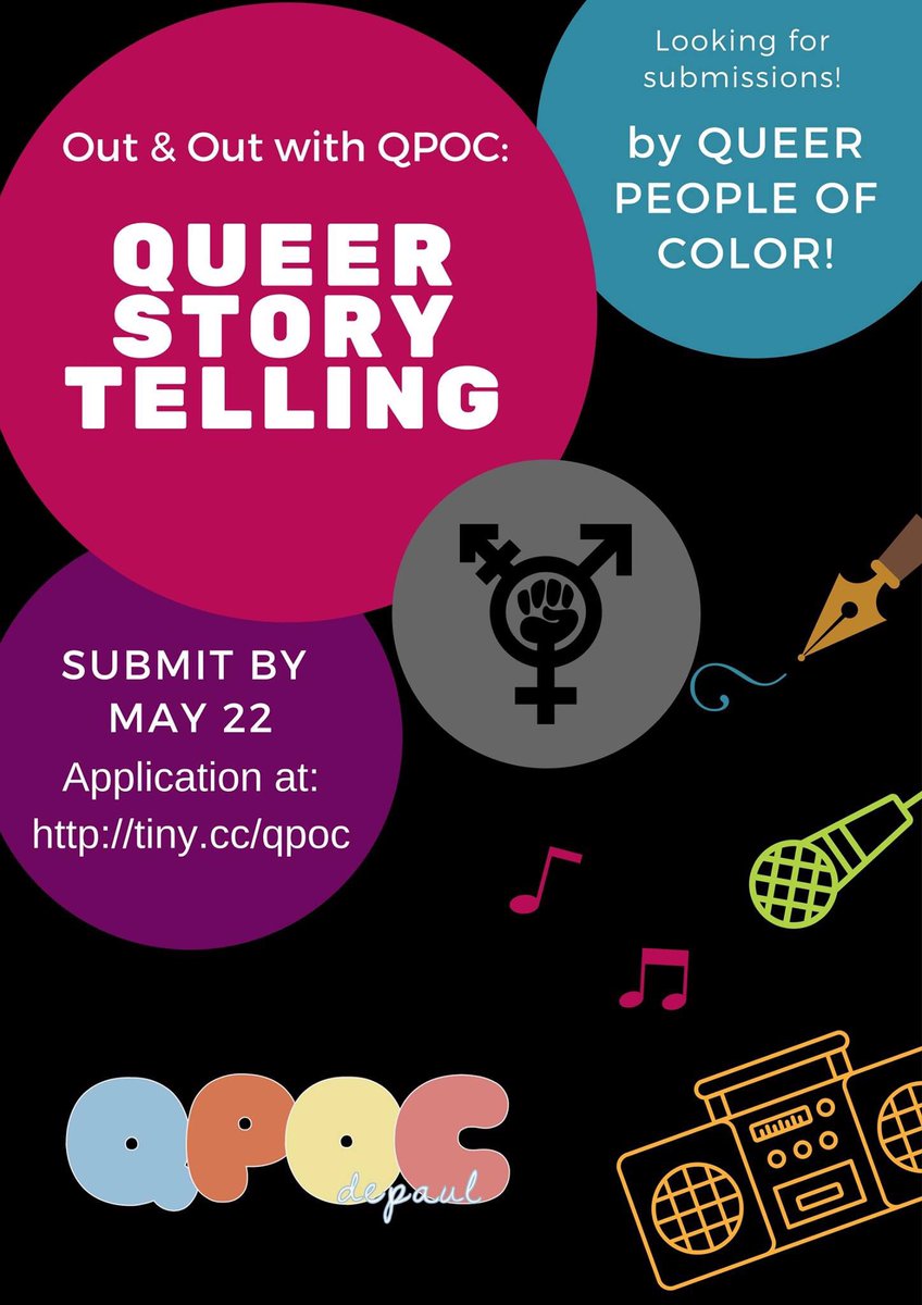 U already what the fuck it is QPOC setting it off. This is an OFFICIAL call for submissions 🗣🗣🗣#QPOCDePaul #QueerStorytelling