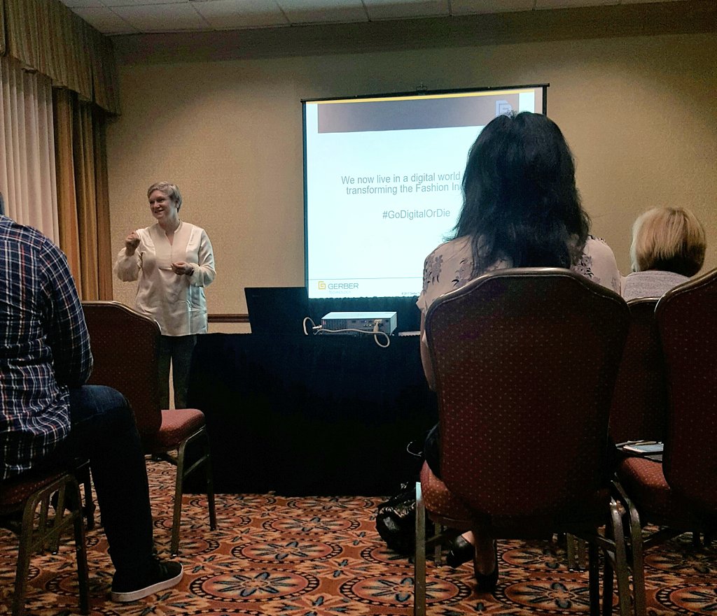 JupitersCurious's tweet photo. @Dallaskings joining Fashion Business Inc in talking about #techpacks and #manufacturing including @GerberTech #godigitalordie solution https://t.co/JP3c56ooZB