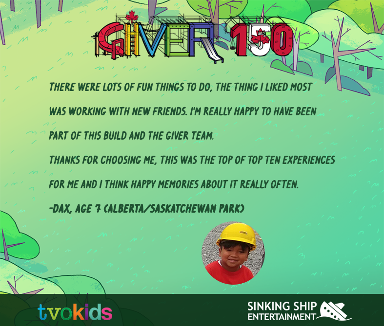 SinkingShipEnt's tweet photo. The day is here! An all-new season of Giver airs tonight at 6PM on @tvokids! #tvokids #letsgiver #canada150 https://t.co/WmAwGJiAxk