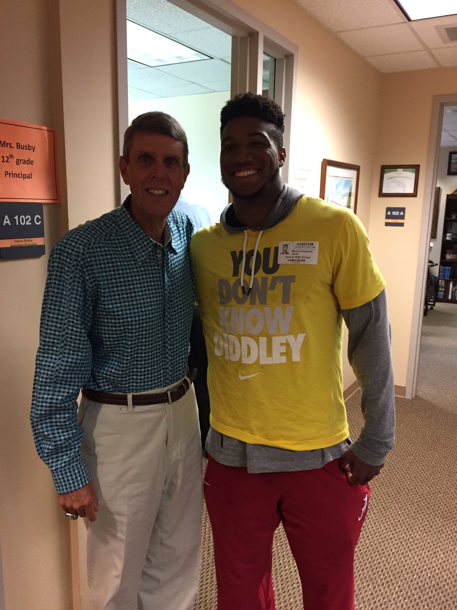 DonHulin on Twitter "Great to have Marlon Humphrey on campus today! NFL BOUND! Love you brother