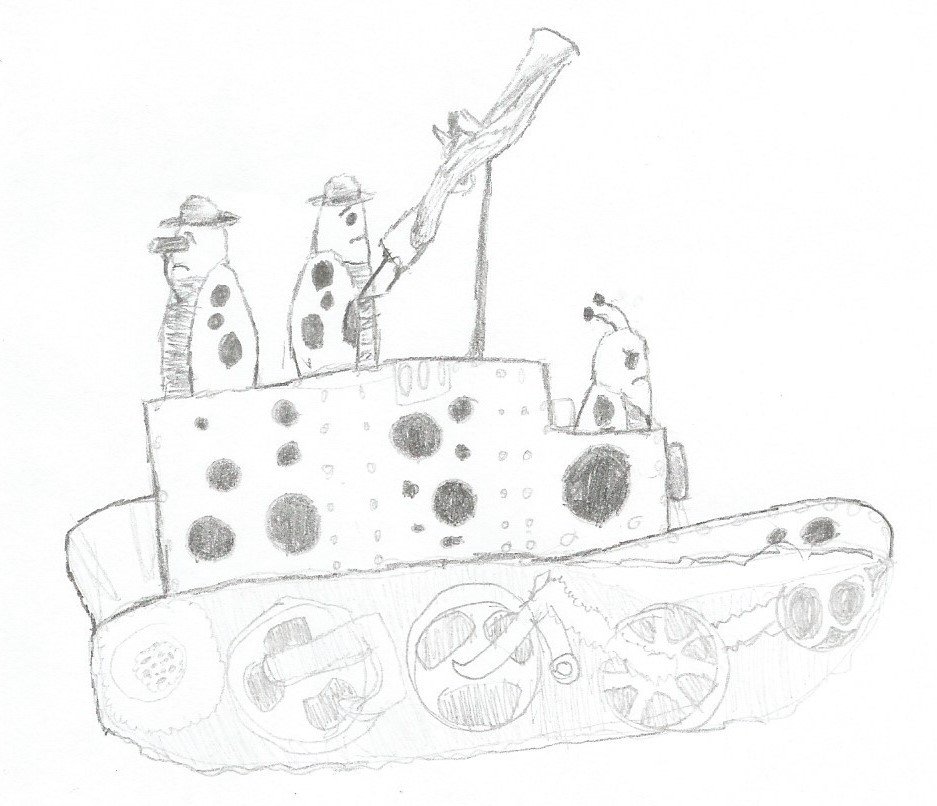 bugoffthegame's tweet image. The ladybird drawings are starting to roll in! This is the Reginald Carrier, a big bug for the Ladybirds! #bugoffthegame