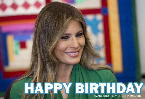 Happy birthday to the First Lady of the United States, Melania Trump! 