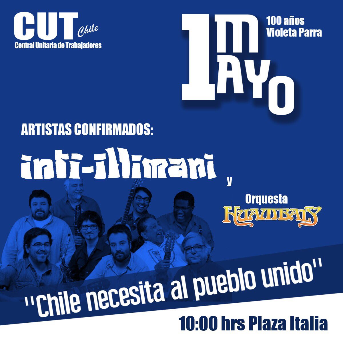 Este año nos acompañan en nuestro acto <a href="/inti_illimani/">INTI-ILLIMANI</a> y la Orquesta <a href="/Huambaly/">Orquesta Huambaly Oficial</a>. Los esperamos a todos y todas a las 10:00 en plaza Italia!