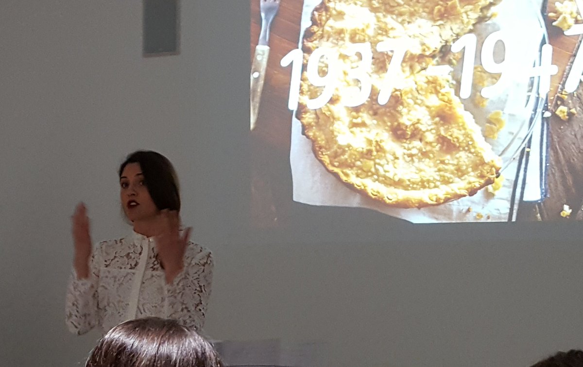 KitchenSanc2ary's tweet photo. The fabulous Olia Hercules talking through the #NEFF140 YEARS menu she created! #inspiring https://t.co/VjqFduncL4