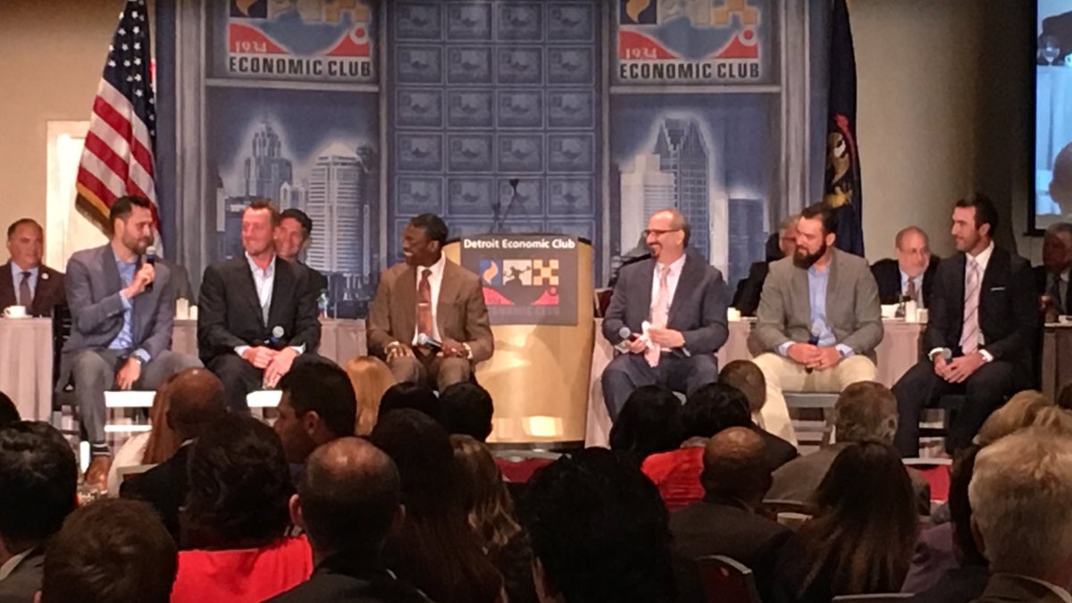 Q&A with pitchers and catchers at the @deteconomicclub luncheon. https://t.co/pZxAKjqPJy