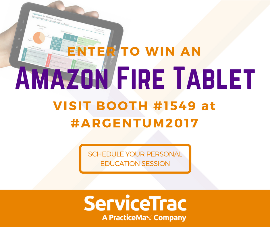 PracticeMax's tweet image. Did you know that you can schedule time to meet with us at #Argentum2017 for a chance to win an Amazon Fire Tablet? ow.ly/hrih30b7YkN
