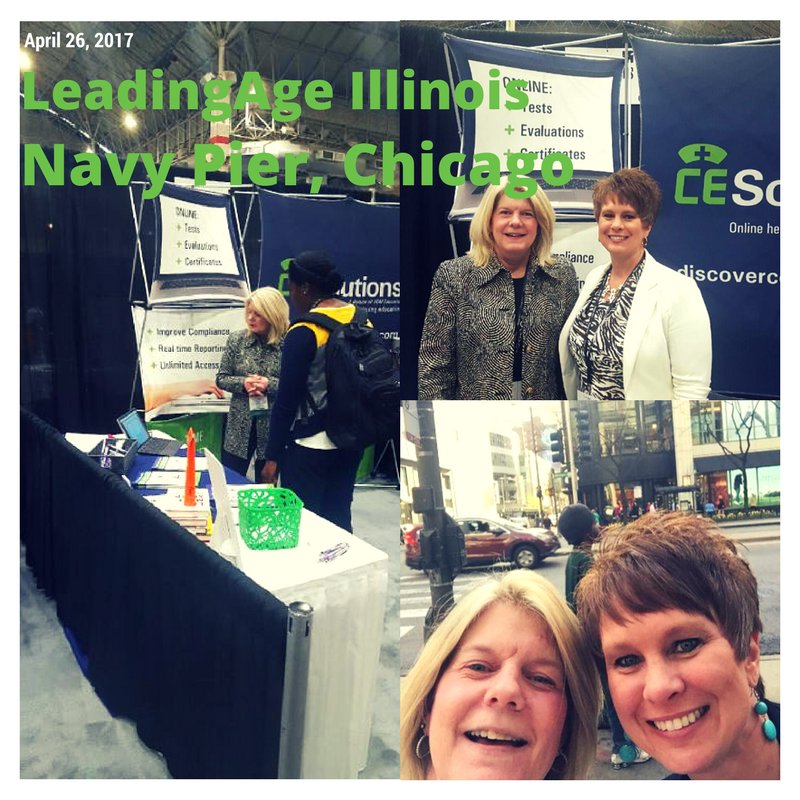 CESolutionsEd's tweet image. Are you at Navy Pier with @LeadingAgeIL ? If so, Deb and Heather would love to help you solve your training and staff education needs.