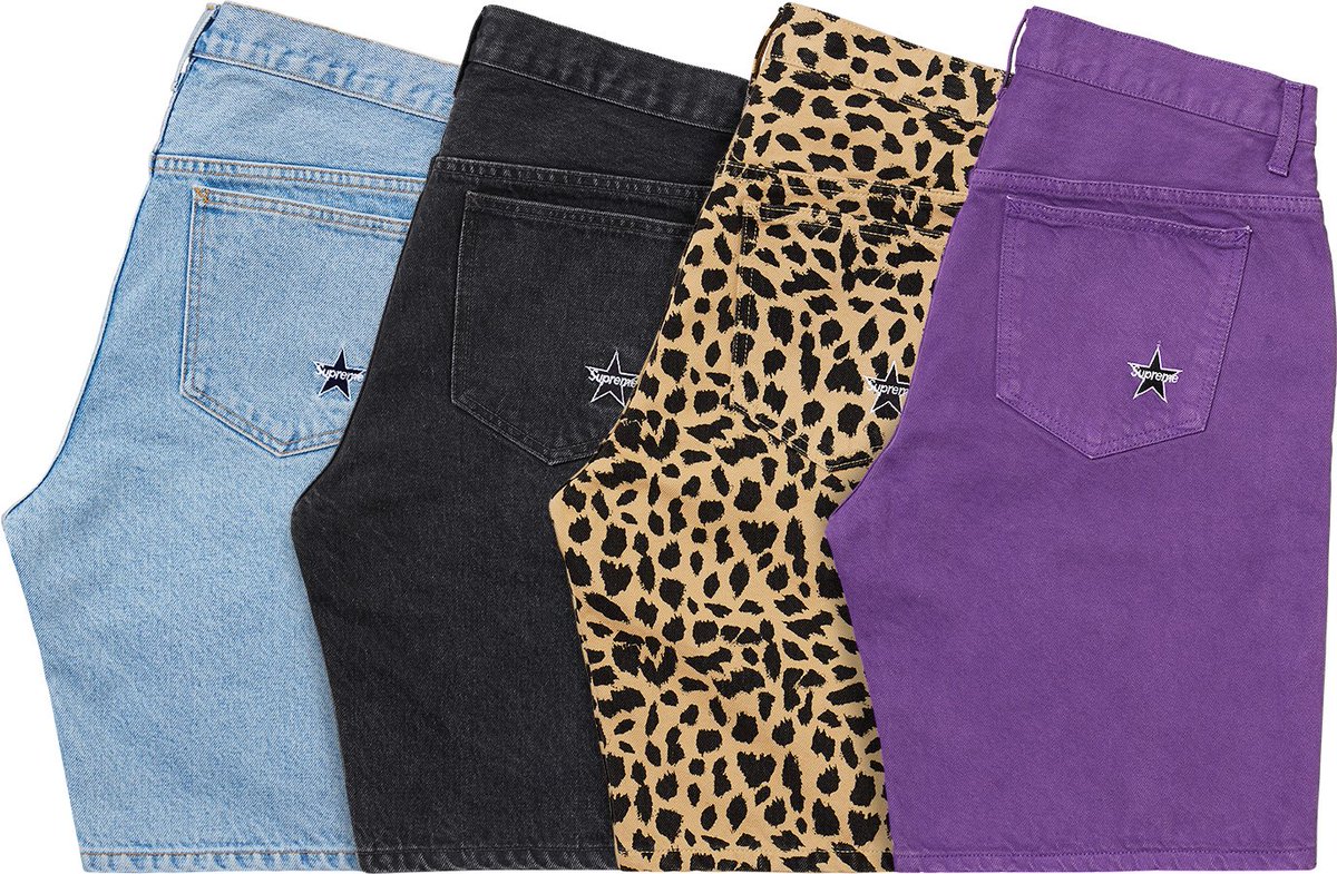 supreme jean shorts